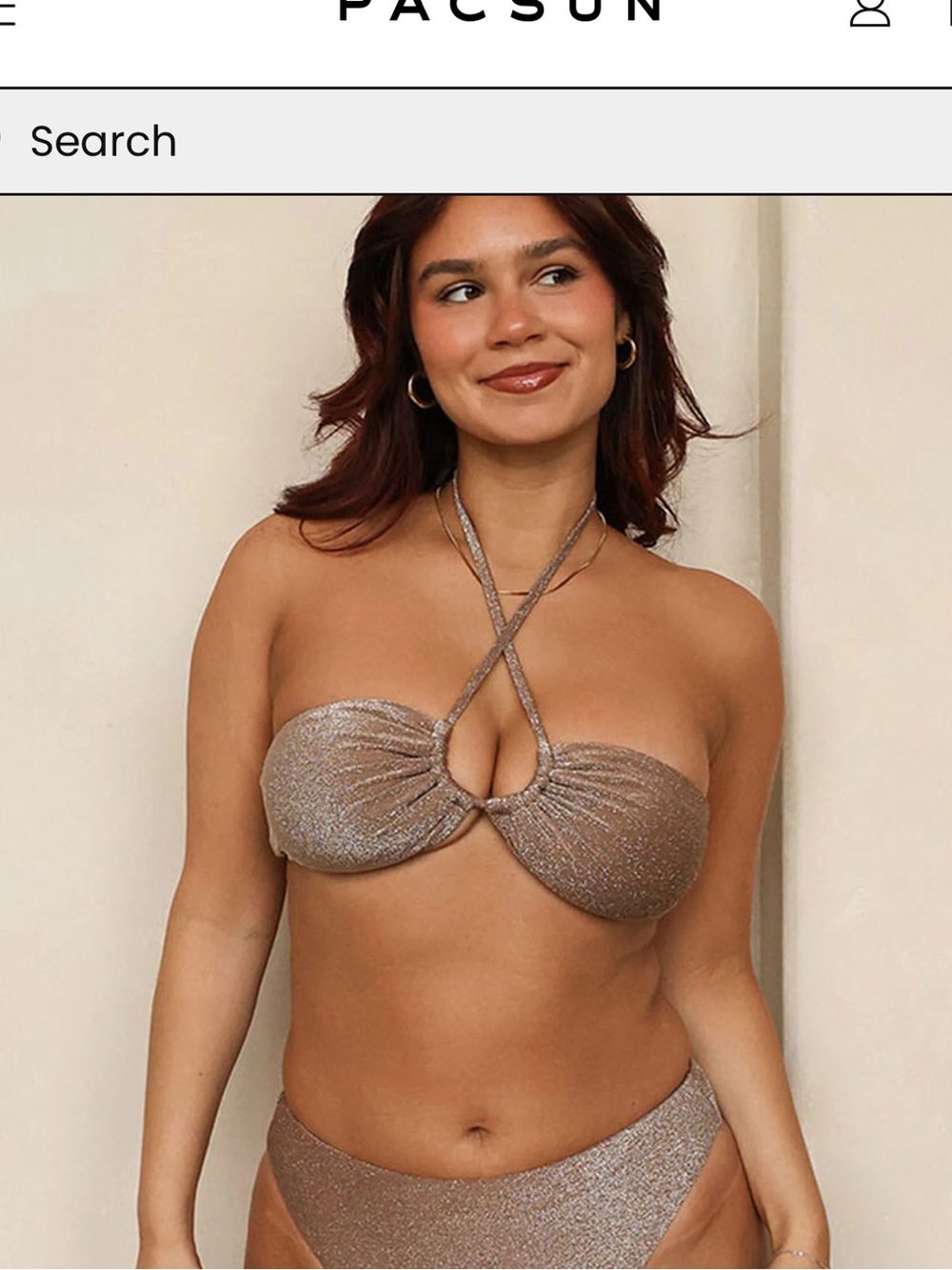 Dippin' Daisy's Metallic Bronze/ Cocoa/ Chocolate Sparkle Bikini